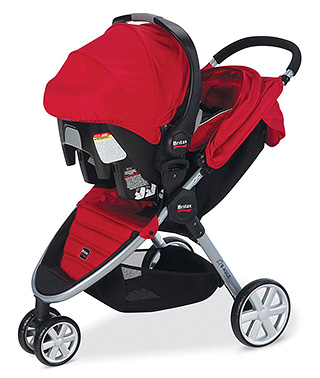 Britax Travel System Attached (Red)